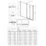 Deante Kerria Plus KTSXN42P drzwi prysznicowe 80 cm składane czarny mat/szkło przezroczyste zdj.6