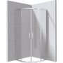 Deante Funkia Evo KYP0099P kabina prysznicowa 90x90 cm półokrągła chrom połysk/szkło przezroczyste zdj.1