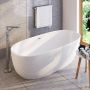 Deante Alpinia KDU015W wanna wolnostojąca 150x73.5 cm owalna biała zdj.7