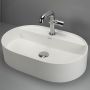 Deante Silia CQSAU6B umywalka 55x35 cm owalna nablatowa biała zdj.5