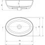 Deante Alpinia CGA6U4S umywalka 45.5x31 cm owalna nablatowa biała zdj.2