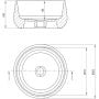 Deante Arnika CGN6U33 umywalka 35.3x35.3 cm okrągła nablatowa biała zdj.2