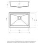 Deante Correo CQRNU5U umywalka 50x35 cm prostokątna wpuszczana-podblatowa czarna zdj.2