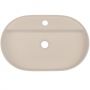 Deante Silia CQS5U6B umywalka 55x35 cm owalna nablatowa brąz/beż zdj.3