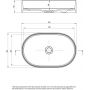 Deante Silia CQSNU6S umywalka 55x35 cm owalna nablatowa czarna zdj.2