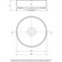 Deante Silia CQSSU4S umywalka 36x36 cm okrągła nablatowa szary/kamień zdj.2