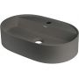 Deante Silia CQSTU6B umywalka 55x35 cm owalna nablatowa antracyt zdj.3