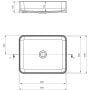Deante Temisto CQTNU5S umywalka 50x40 cm prostokątna nablatowa czarna zdj.2