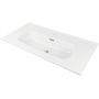 Deante Tubo CTU6U8M umywalka 80x38.5 cm prostokątna meblowa-wpuszczana biała zdj.1