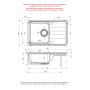 Deante Momi ZCM6113 zlewozmywak granitowy 78x50 cm biały zdj.2