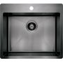 Deante Olfato ZPOD10B zlewozmywak stalowy z syfonem 55x50.5 cm grafit zdj.1