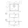 Deante Olfato ZPOR10B zlewozmywak stalowy z syfonem 55x50.5 cm zdj.2
