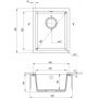 Deante Corda ZQAG10B zlewozmywak granitowy 40x32 cm szary/grafitowy/onyx zdj.2