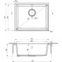 Deante Corda ZQAN10C zlewozmywak granitowy 54x44 cm czarny zdj.2