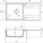 Deante Eridan ZQEG713 zlewozmywak granitowy 100x52 cm szary/grafitowy/onyx zdj.2