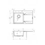 Deante Evora ZQJ211P zlewozmywak granitowy 76x50 cm szary/grafitowy/onyx zdj.3