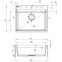 Deante Corio ZRC510A zlewozmywak granitowy 60x50 cm beżowy zdj.2