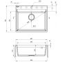 Deante Corio ZRC710A zlewozmywak granitowy 60x50 cm beżowy zdj.2