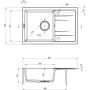 Deante Corio ZRCA2113 zlewozmywak z baterią grafitowy/grafitowy zdj.2