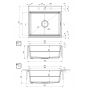Deante Magnetic ZRMN10A zlewozmywak granitowy 56x52 cm czarny zdj.2