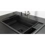 Deante Magnetic ZRMN10B zlewozmywak granitowy 76x52 cm czarny zdj.9