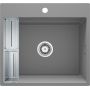 Deante Magnetic ZRMS10A zlewozmywak granitowy 60x56 cm szary/grafitowy/onyx zdj.3