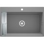 Deante Magnetic ZRMS10B zlewozmywak granitowy 76x52 cm szary/grafitowy/onyx zdj.4