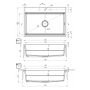 Deante Magnetic ZRMS10B zlewozmywak granitowy 76x52 cm szary/grafitowy/onyx zdj.2