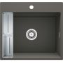 Deante Magnetic ZRMT10A zlewozmywak granitowy 56x52 cm szary/grafitowy/onyx zdj.3