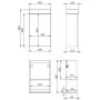 Elita Young Basic RE163068008060 umywalka z szafką 40.2 cm białą zdj.2