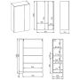 Elita For All RE140600068060 szafka 59.6x31.6x100 cm boczna wisząca biała zdj.2