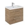 Elita Roma Plus Compact 167621 umywalka z szafką i uchwytami 61.7 cm dąb zdj.1