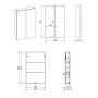 Elita For All RE140500067050 szafka 50x12.6x80 cm boczna wisząca dąb zdj.2