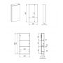 Elita For All RE140400066610 szafka 40x12.6x80 cm boczna wisząca antracyt zdj.2