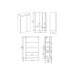 Elita For All RE140600067060 szafka 59.6x31.6x100 cm boczna wisząca orzech zdj.2