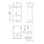 Elita Young Basic RE168996007160 umywalka z szafką 40.2 cm czarną zdj.2