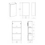 Elita For All RE140400077010 szafka 40x21.6x80 cm boczna wisząca zielona zdj.2