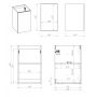 Elita Look RE080300025290 szafka 40x44.9x63.5 cm boczna wisząca biała zdj.2