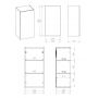 Elita For All RE140400086010 szafka 40x31.6x80 cm boczna wisząca antracyt zdj.2