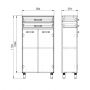 Elita Sunn RE169204008060 szafka 58.6x29.6x114.6 cm boczna stojąca biała zdj.2