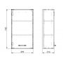 Elita Sunn RE169206008060 szafka 39.9x21.6x72 cm boczna wisząca biała zdj.2