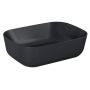 Elita Reni RE040460037160 umywalka 45.5x32.5 cm prostokątna nablatowa czarna zdj.1