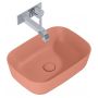 Elita Reni RE040460036600 umywalka 45.5x32.5 cm prostokątna nablatowa różowa zdj.4