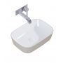 Elita Reni RE040460896140 umywalka 45.5x32.5 cm prostokątna nablatowa biała-brąz/beż zdj.4