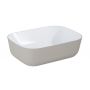 Elita Reni RE040460896140 umywalka 45.5x32.5 cm prostokątna nablatowa biała-brąz/beż zdj.3
