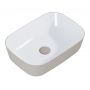 Elita Reni RE040460896140 umywalka 45.5x32.5 cm prostokątna nablatowa biała-brąz/beż zdj.1