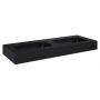 Elita Dimple RE041200027160 umywalka 121x46 cm prostokątna ścienna-podwójna czarna zdj.3