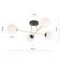 Emibig Magnum 12334 lampa podsufitowa 4x10 W czarna zdj.2