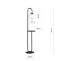 Emibig Bari 1235LP1 lampa stojąca 1x10 W czarna zdj.3