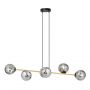 Emibig Gravity 12376 lampa wisząca 6x10 W czarna-złota zdj.1
